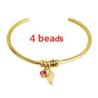 European and American Twelve Birthday Stone Lettering Bead Bracelet