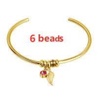 European and American Twelve Birthday Stone Lettering Bead Bracelet