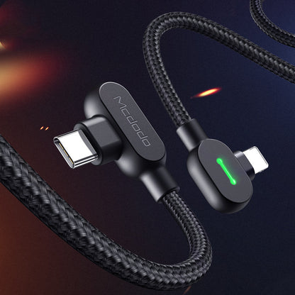 Compatible with Apple, Maiduoduo Pd Fast Charging Double Elbow Suitable For Iphone 8 X Xr Mobile Game Charging Cable