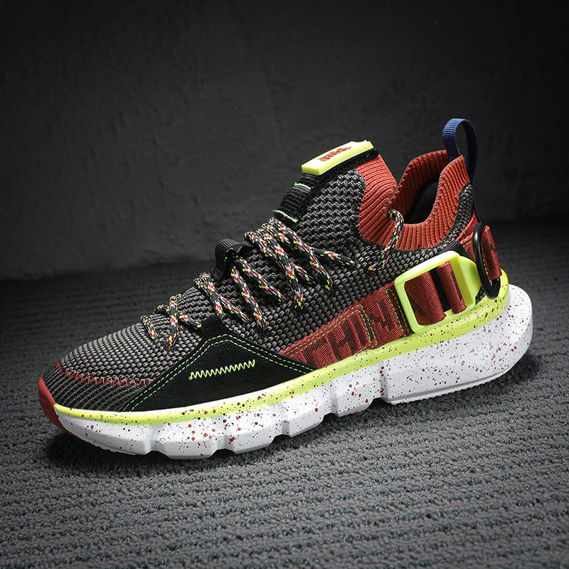 Sports Shoes Breathable Running Shoes Buckle Color Matching Shoes