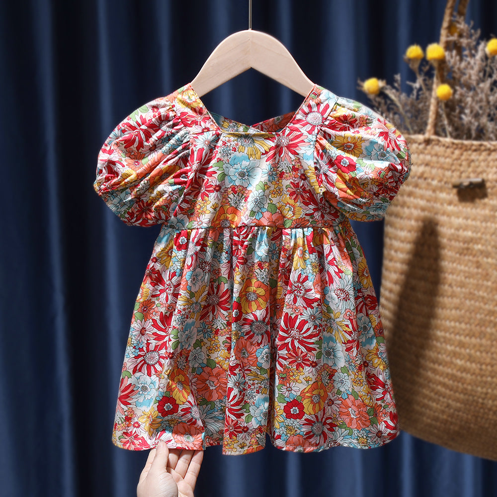 Fashion Children's Cotton Floral Dress