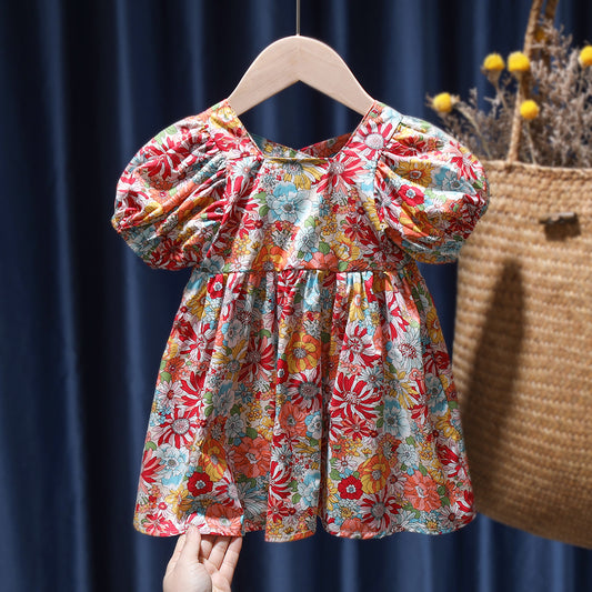 Fashion Children's Cotton Floral Dress