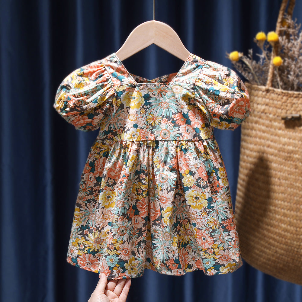 Fashion Children's Cotton Floral Dress