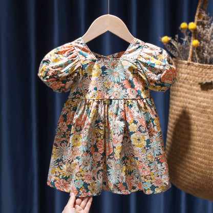 Fashion Children's Cotton Floral Dress