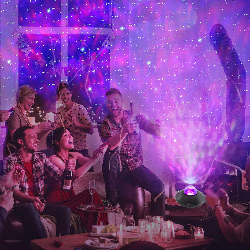 Colorful Lights Bluetooth Speaker Music Starry Sky Light Live Background Night Light