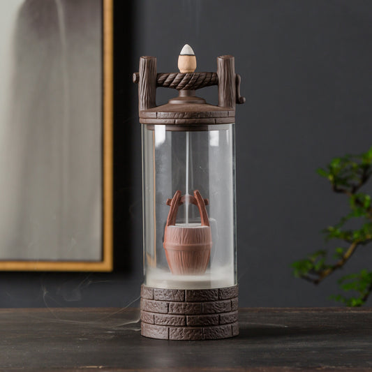 Backflow Incense Burner Glass Shelter From The Wind And Smoke Aromatherapy Burner