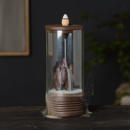 Backflow Incense Burner Glass Shelter From The Wind And Smoke Aromatherapy Burner
