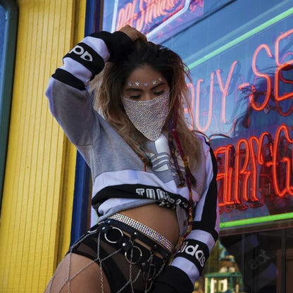 Explosive metal flash jewelry mask - FLIPSTYLEZLLC