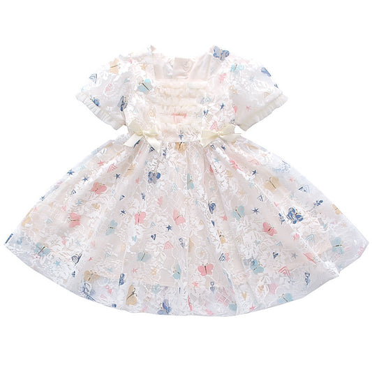 Girls Summer Lace Princess Dress Long Skirt