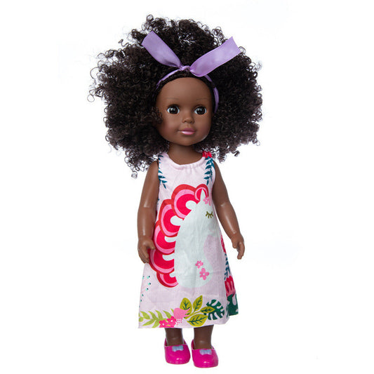Melanin Magic™ Radiant Ebony 14-Inch Lifelike Baby Girl | Realistic Soft-Touch Vinyl Simulation Doll for Kids & Collectors