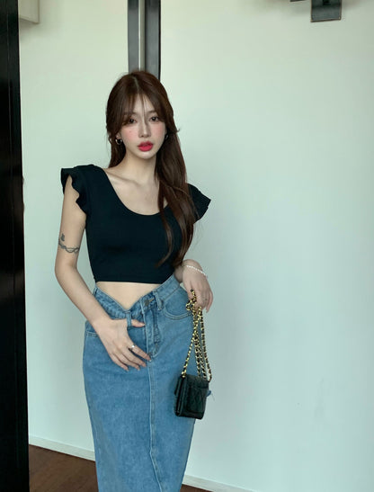 Women''s Design sSense Of Denim Skirt Small Crowd
