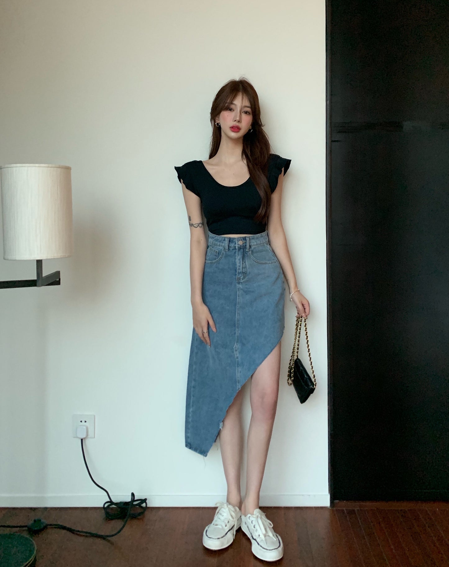 Women''s Design sSense Of Denim Skirt Small Crowd