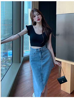 Women''s Design sSense Of Denim Skirt Small Crowd