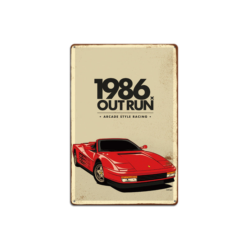 New Retro Car Tin Painting