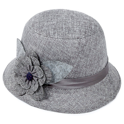 Middle-aged And Elderly Ladies Hats Hemp Bowl Hat