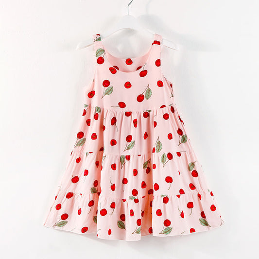 Children'S Summer Dress Girl Baby Princess Suspender Skirt Little Girl'S Dress Cotton Silk Little Girl'S Dress