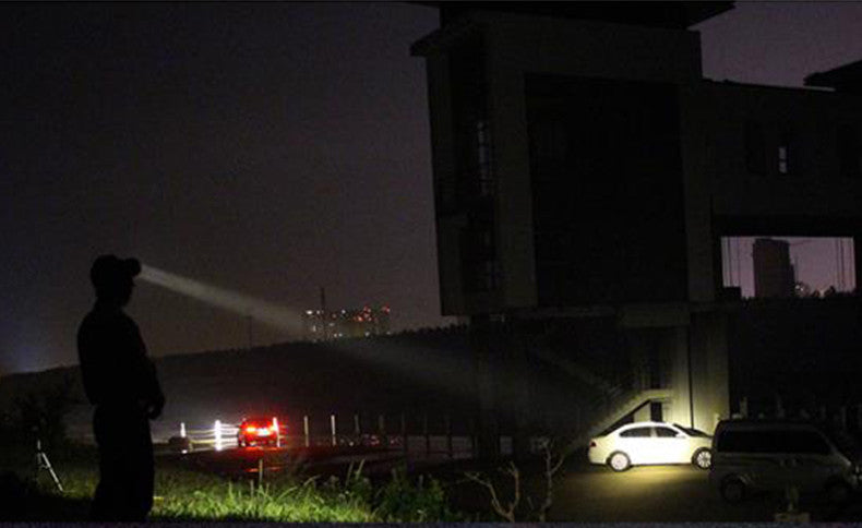 Long Shot Side Miner S Lamp With Head Mounted Flashlight