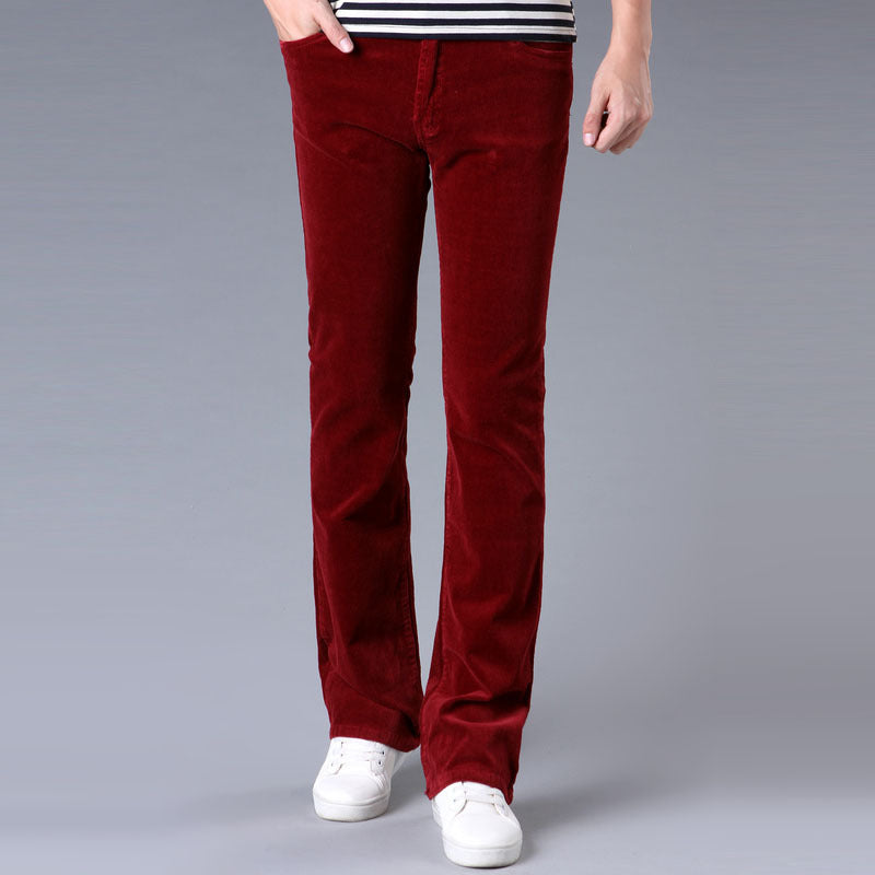 Korean Style Stretch Slim Flared Pants