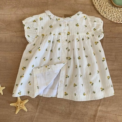 Icc European And American Style Girls Floral Lace Blouse