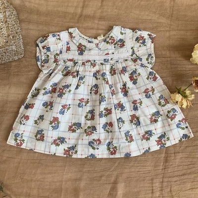 Icc European And American Style Girls Floral Lace Blouse