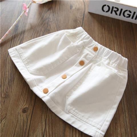 Foreign Girl''s Candy Color Versatile Cotton Small Waist Skirt Korean
