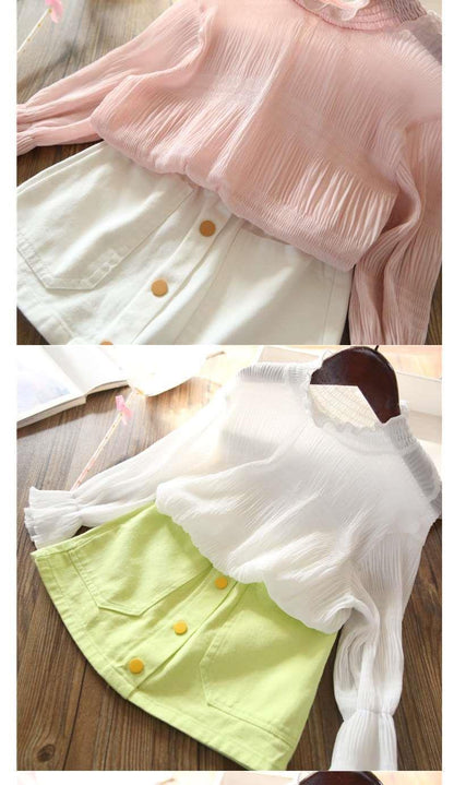 Foreign Girl''s Candy Color Versatile Cotton Small Waist Skirt Korean