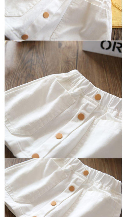 Foreign Girl''s Candy Color Versatile Cotton Small Waist Skirt Korean