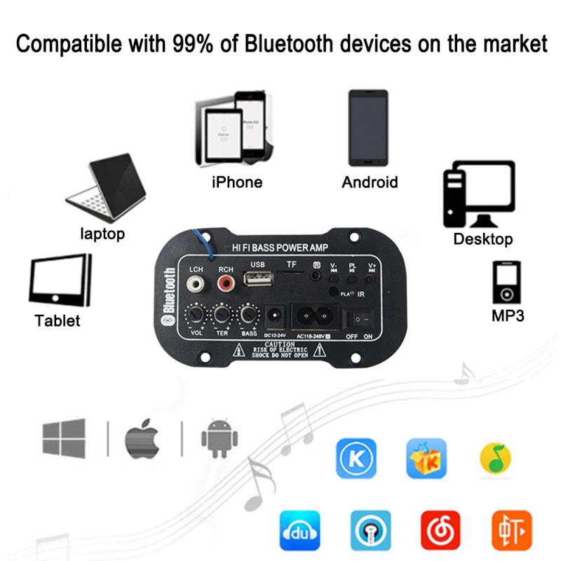 High-Power Subwoofer Amplifier Board Built-In Bluetooth