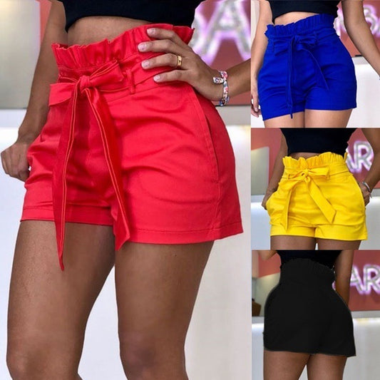 Pocket Lace Wide-Leg Casual Sexy Hollow Summer Women'S Shorts