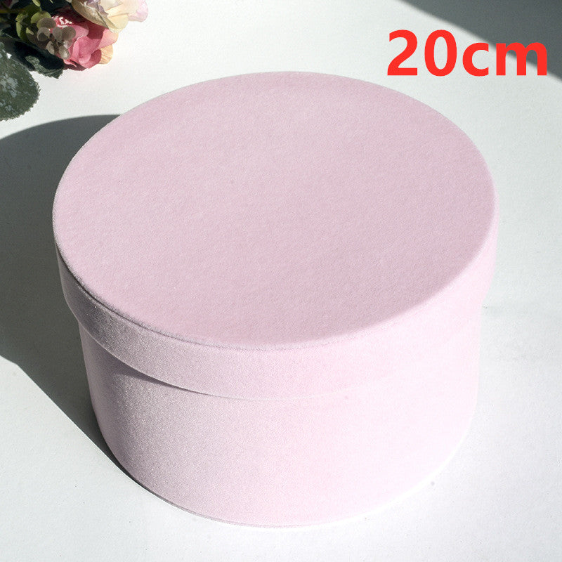 Round Box Gift Box Hug Bucket Eternal Flower With Hand Gift Box Florist Supplies