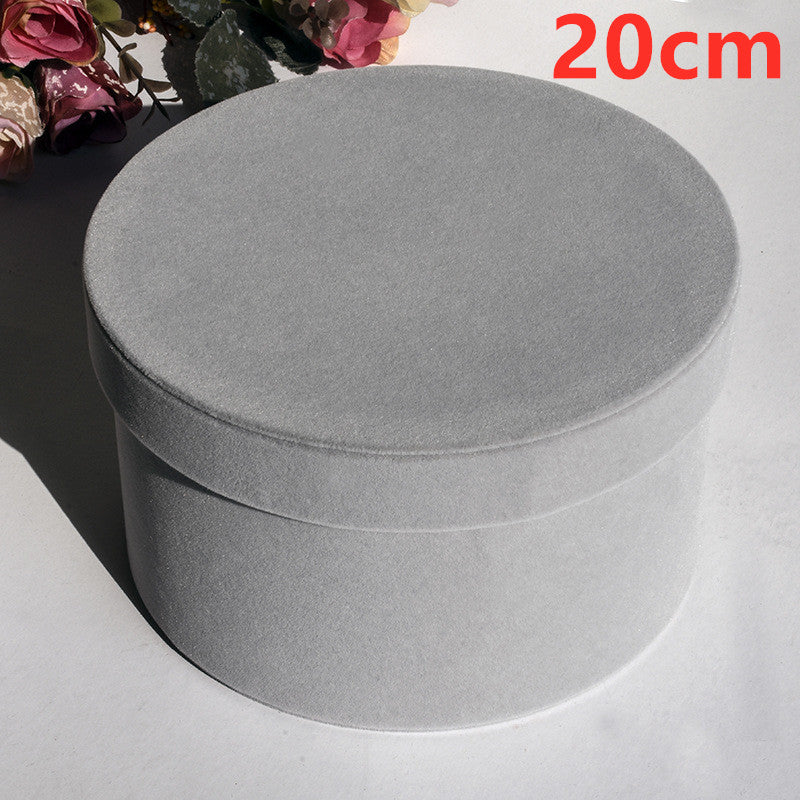 Round Box Gift Box Hug Bucket Eternal Flower With Hand Gift Box Florist Supplies