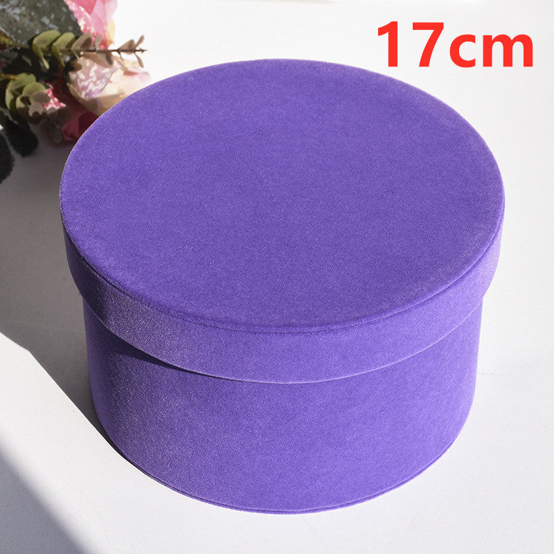 Round Box Gift Box Hug Bucket Eternal Flower With Hand Gift Box Florist Supplies