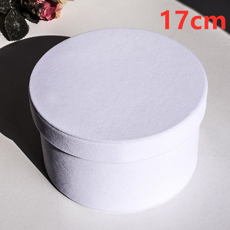 Round Box Gift Box Hug Bucket Eternal Flower With Hand Gift Box Florist Supplies