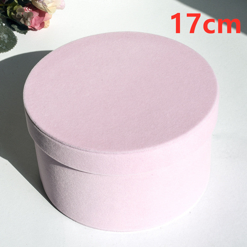 Round Box Gift Box Hug Bucket Eternal Flower With Hand Gift Box Florist Supplies