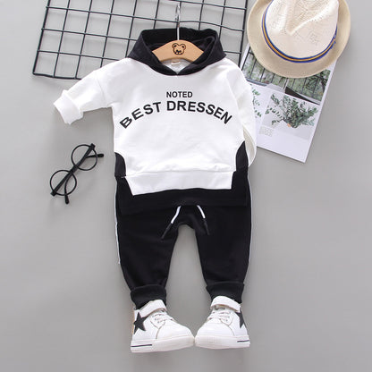 Long-Sleeved Pullover And Hooded Sweater Casual Sports Two-Piece Suit