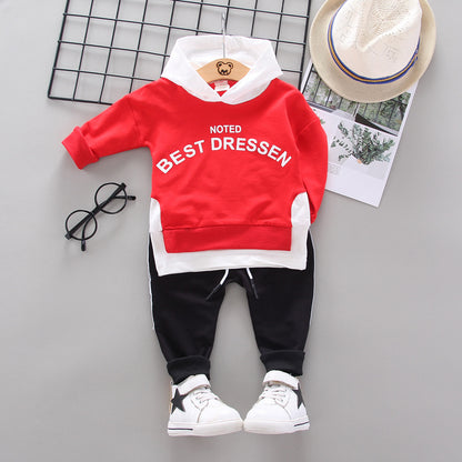 Long-Sleeved Pullover And Hooded Sweater Casual Sports Two-Piece Suit