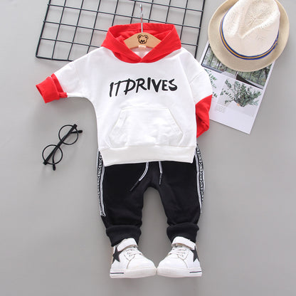 Long-Sleeved Pullover And Hooded Sweater Casual Sports Two-Piece Suit