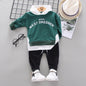 Long-Sleeved Pullover And Hooded Sweater Casual Sports Two-Piece Suit