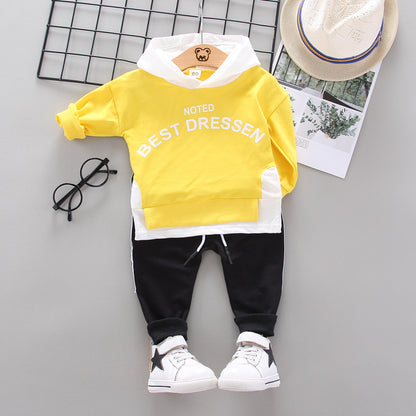 Long-Sleeved Pullover And Hooded Sweater Casual Sports Two-Piece Suit