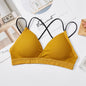 Threaded Hollow Beauty Back Cross Strap Tube Top