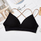 Threaded Hollow Beauty Back Cross Strap Tube Top