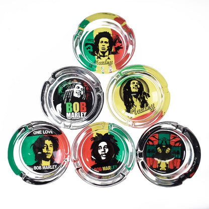 New Product BOB MARLEY Glass Ashtray, Creative Personality, Indigenous Ashtray, Cartoon Ashtray, Smoking Accessories