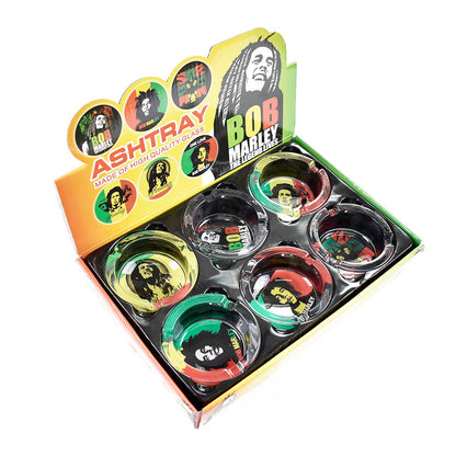 New Product BOB MARLEY Glass Ashtray, Creative Personality, Indigenous Ashtray, Cartoon Ashtray, Smoking Accessories