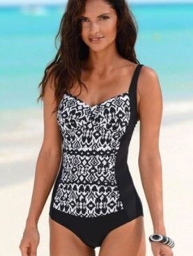 Polk Dot Plus-Size European One-Piece Swimsuit