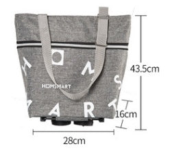 Pull Cart Shopping Food Organizer Trolley Bag On Wheels Bags Folding Portable Shopping Bags Buy Vegetables Bag Tug Package