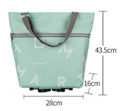 Pull Cart Shopping Food Organizer Trolley Bag On Wheels Bags Folding Portable Shopping Bags Buy Vegetables Bag Tug Package