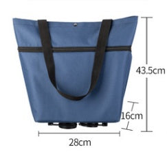 Pull Cart Shopping Food Organizer Trolley Bag On Wheels Bags Folding Portable Shopping Bags Buy Vegetables Bag Tug Package