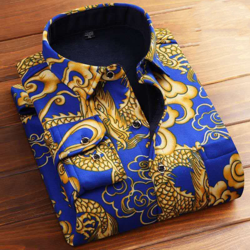 Padded Warm Winter Long-sleeved Lapel Shirt