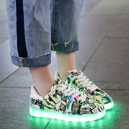 New American stars Luminous light up Unisex shoes