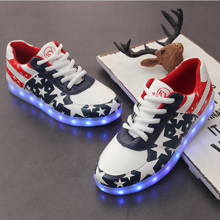 New American stars Luminous light up Unisex shoes